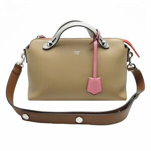 Fendi Bag By the Way Calfskin Beige Gray Pink Orange